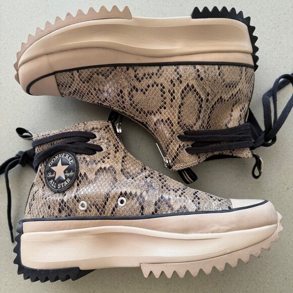 Converse Chuck Taylor Allstar Run Star Platform Snakeskin Lugged Sneaker Shoes - - Picture 9 of 12